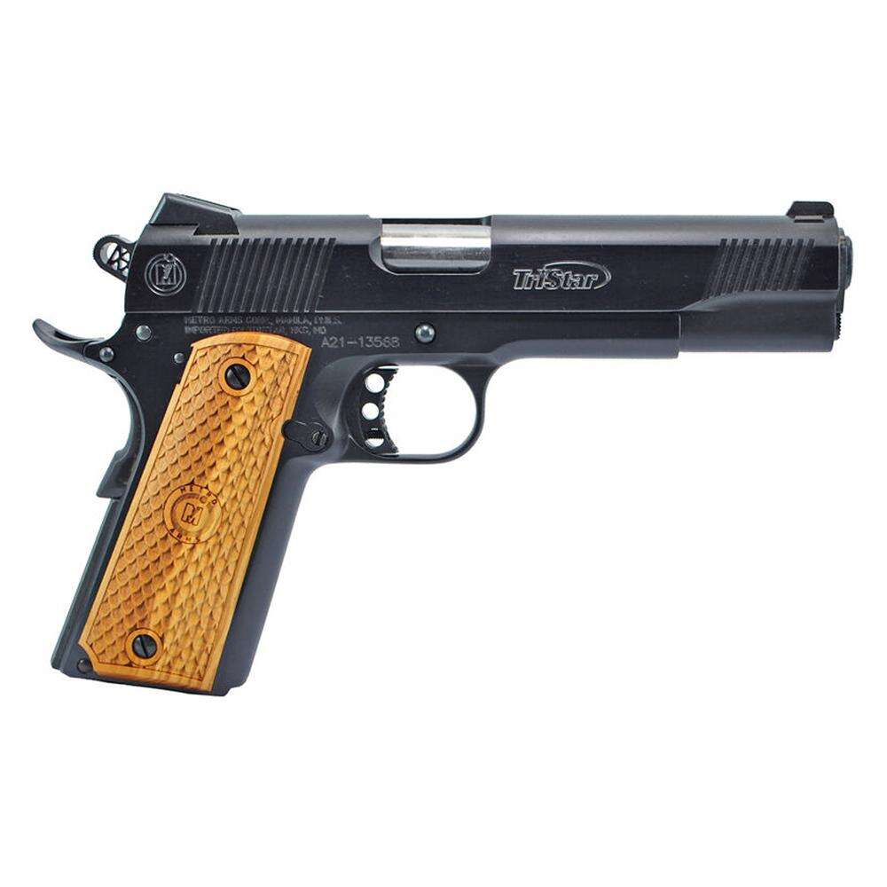 Handguns American Classic American Classic Government II 9mm GOV II 1911 9MM BLUE 8+1 • NOVAK REAR SGT/CHECK WOOD GRIP • Model: American Classic Government II